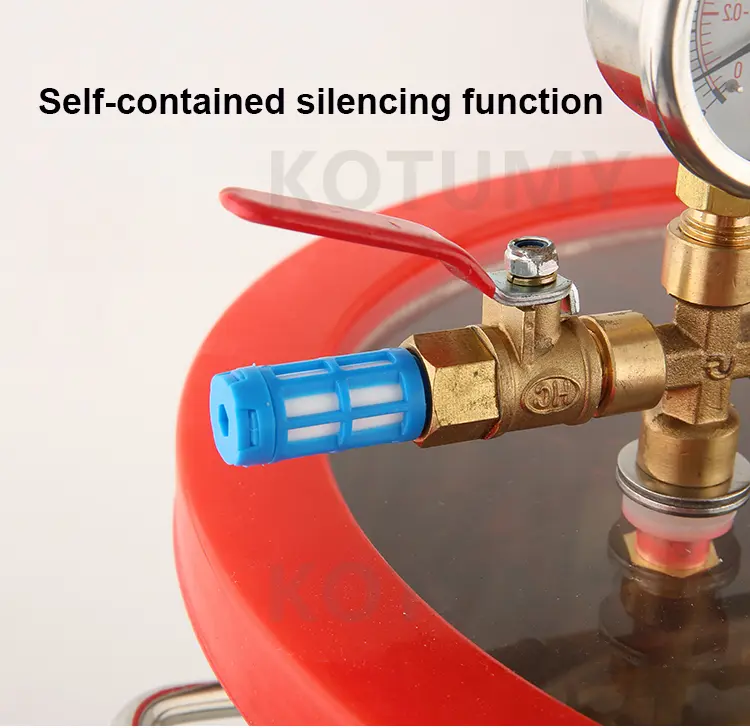 4.5L 6L 12L 21L Vacuum Chamber Stainless Steel Vacuum Degassing Chamber Defoaming Barrel For Silicone Resin AB Adhesive