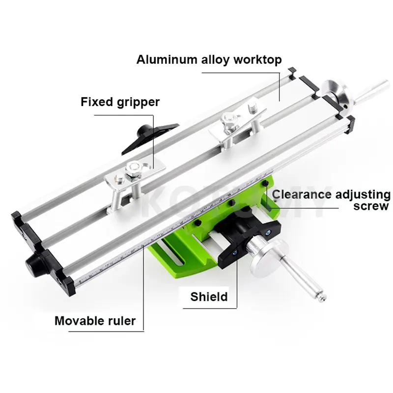 Mini Milling Machine Worktable Compound Bench Drilling Slide Table Working Cross Table Drilling Machine Vise Fixture Table Bench