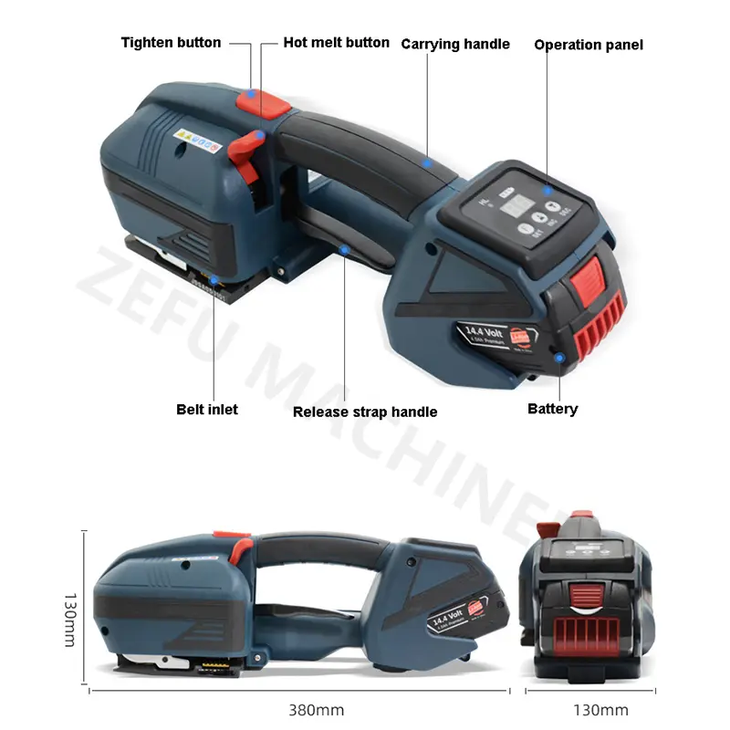 Electric Wrapping Machine V2 Strapping Machine Banding Tools Portable Baler Packaging Tensioner for PET PP Strap