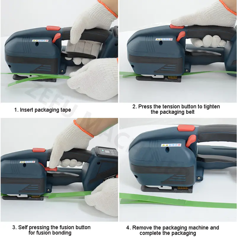 Electric Wrapping Machine V2 Strapping Machine Banding Tools Portable Baler Packaging Tensioner for PET PP Strap