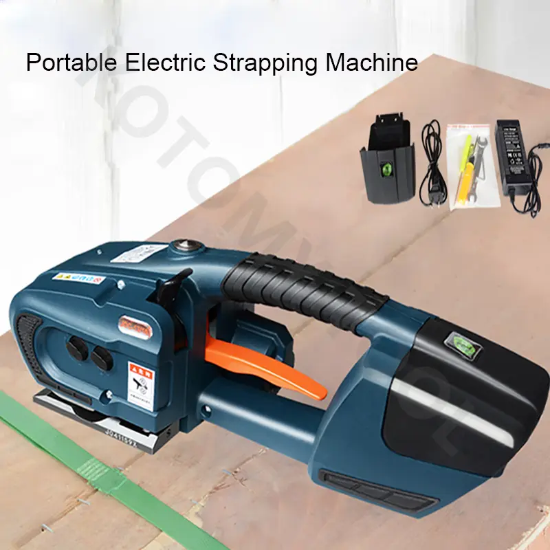 Electric Strapping Machine 13-16mm PP PET Belt Handheld Packing Machine Battery Powered Automatic Strapping Banding Machine