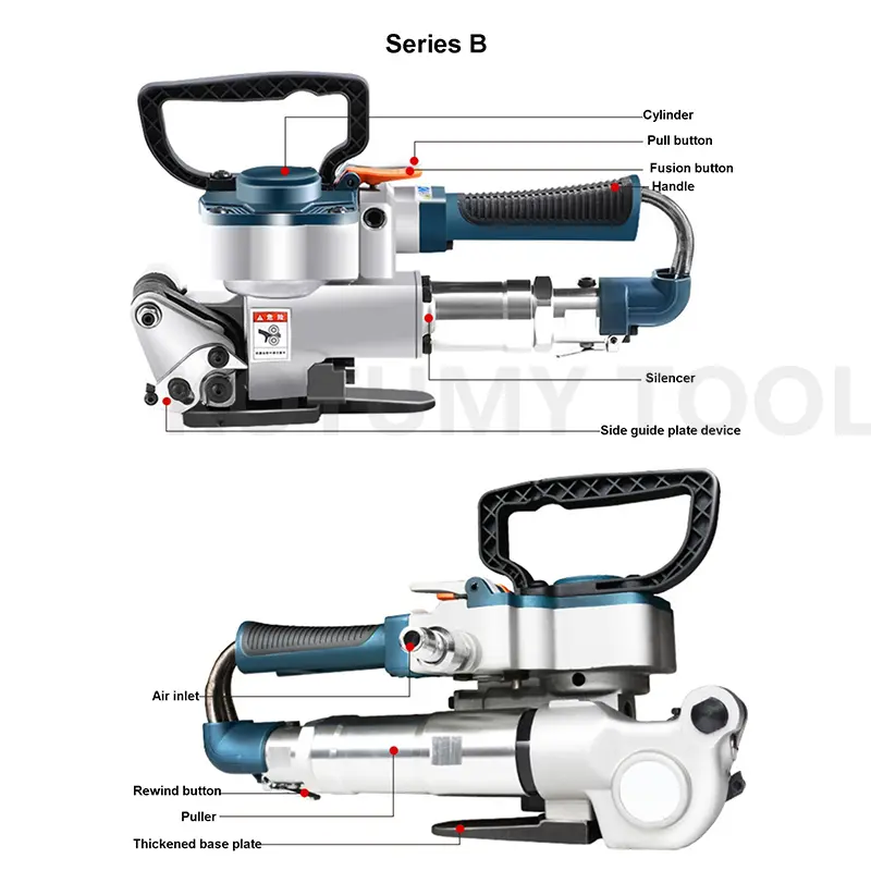 Pneumatic Strapping Wrapping Machine Baler With Friction Welding For 13-19MM PP/PET Strap Bander Packing Machine