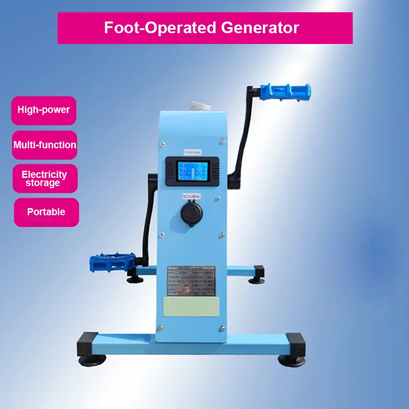 5V 12V 48V Pedal Generator Power Supply Emergency Charger Hand-Crank Generator High Power Outdoor with Light