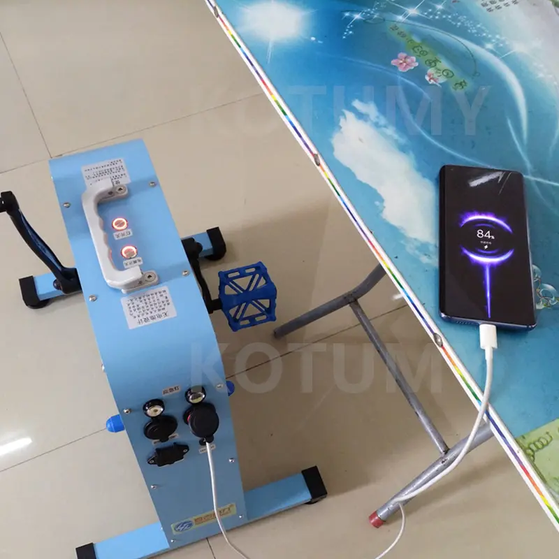 5V 12V 48V Pedal Generator Power Supply Emergency Charger Hand-Crank Generator High Power Outdoor with Light