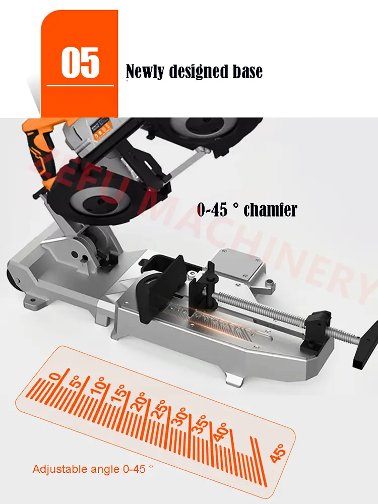 Portable 220V Electric Saw Machine Cutting Capacity Hand held Band Saw For Cutting Stainless Steel Aluminum Metal PVC Wood