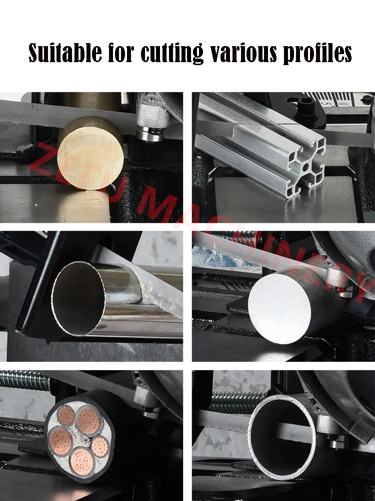 Portable 220V Electric Saw Machine Cutting Capacity Hand held Band Saw For Cutting Stainless Steel Aluminum Metal PVC Wood