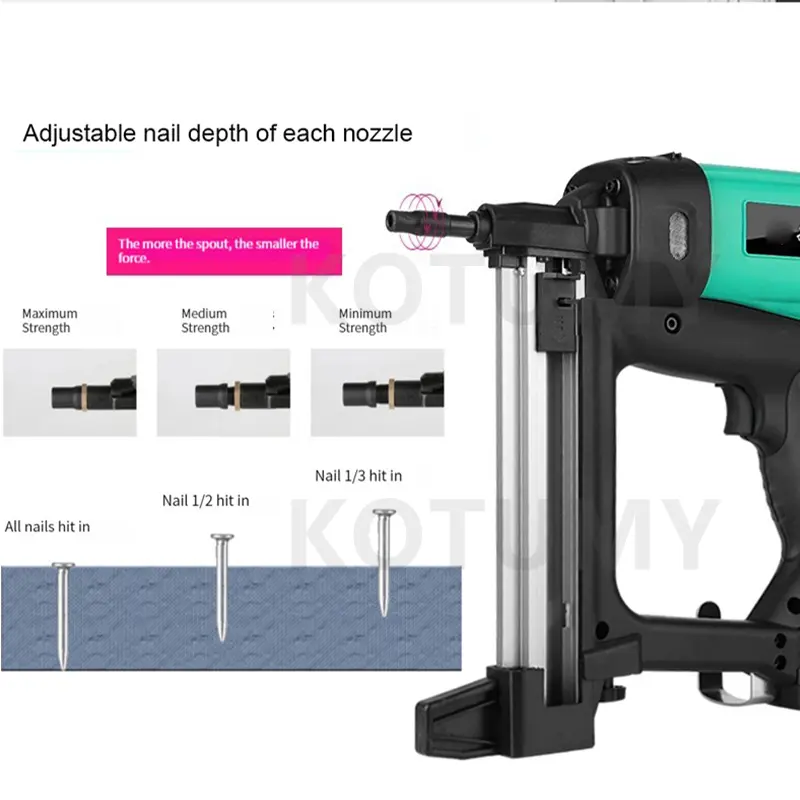 WSQ-01 Gas Nail Gun Electric Woodworking Hydroelectric Steel Nailer Concrete Ceiling Frame Trunk Air Nail Gun