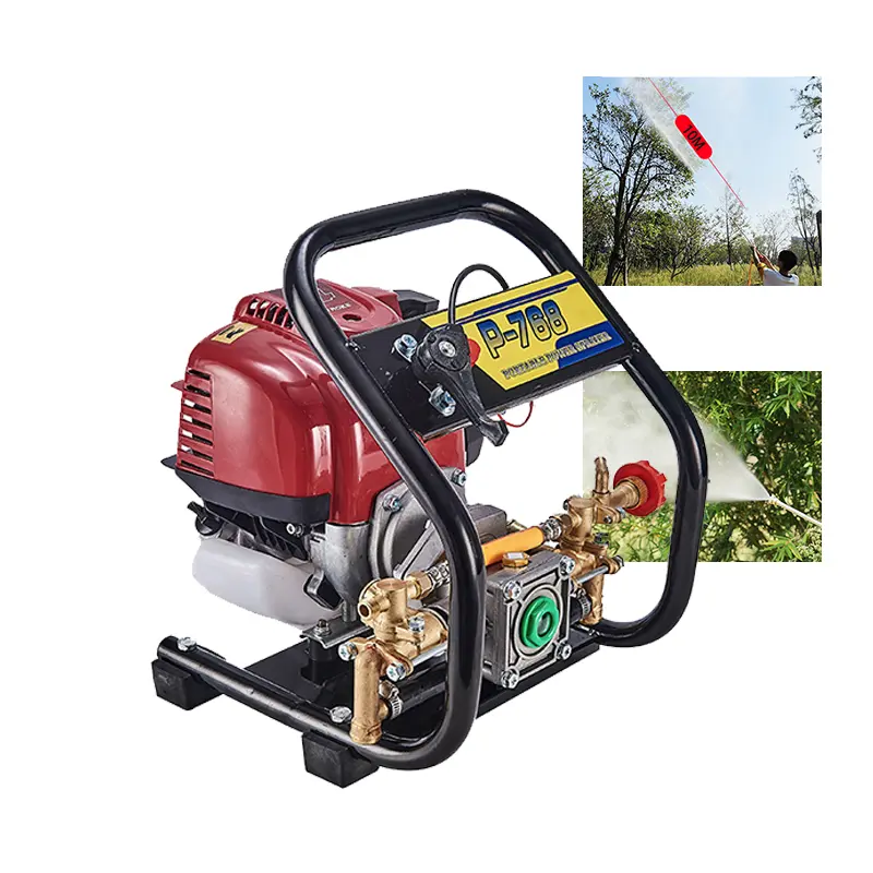 4 Stroke Gasoline High-Pressure Sprayer Roll Tube Integrated Agricultural Fruit Tree Disinfection Flushing Pesticide Machine