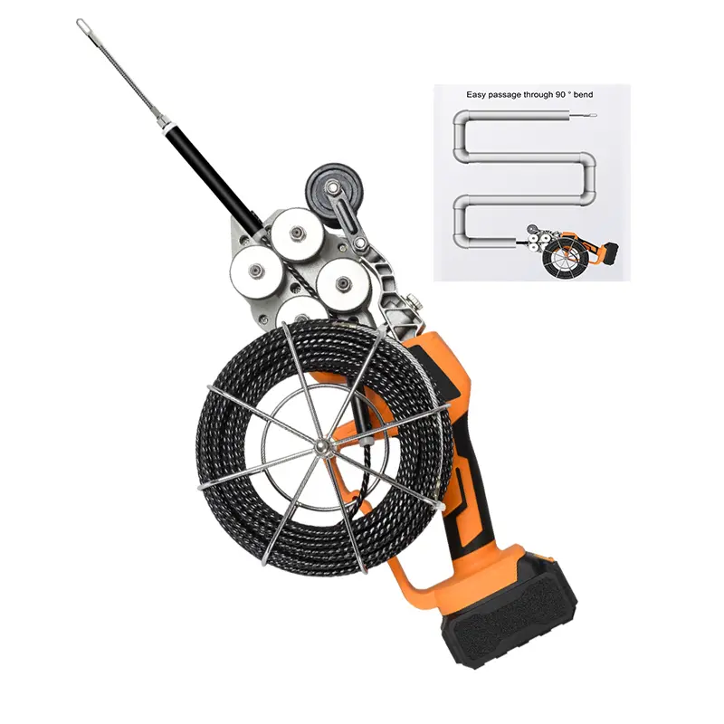 Lithium Battery Electric Threading Machine Automatic Pull Wire Stringing Machine Cable Push Puller Tools Through Wall Machine