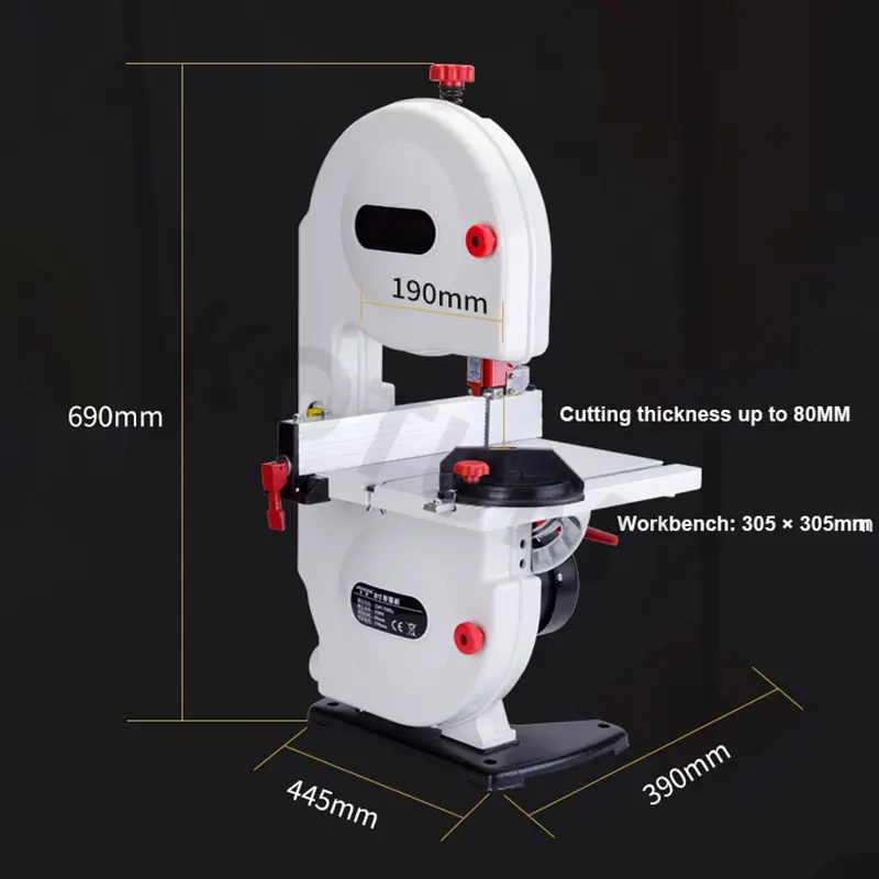 220V 350W 8 Inch Band Saw Woodworking Machine Electric Desktop Wire Saw Jig Saw Wood Saw Small Household
