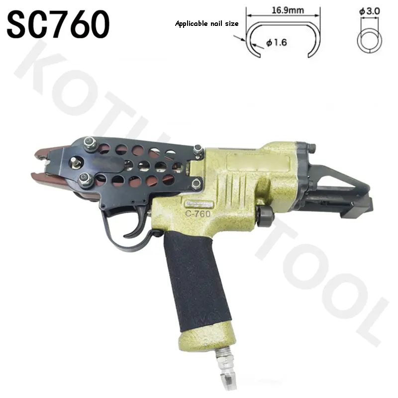 SC7C SC7E Air C Nail Gun, Air C-Ring Gun, Pneumatic Cage Stapler, Hog Ring Plier, C-Ring Nailer Tool, for Wire Cage Fence