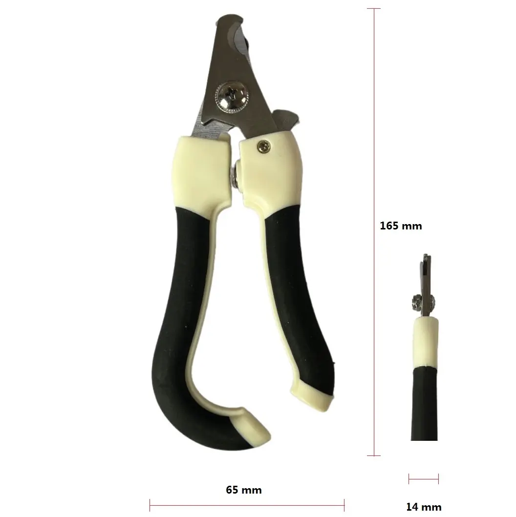 Non Slip Handle Stainless Steel Safety Pet Dog Cat Nail Toe Paw Cutter With Free Nail File
