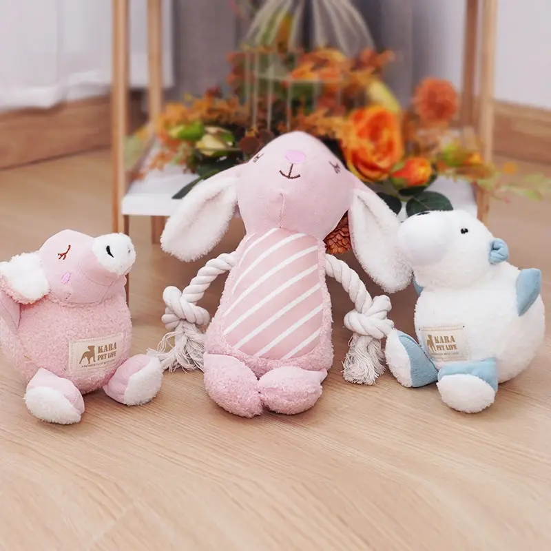 Short Plush Squeaky Dog Chew Toy
