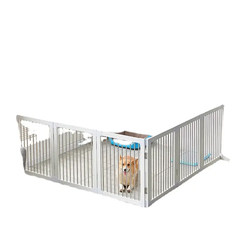 Modern Simple Pet Gate, No-Drill Dog Barrier, Folding Isolation Door, Indoor Heightened Dog Fence For Safe Separation