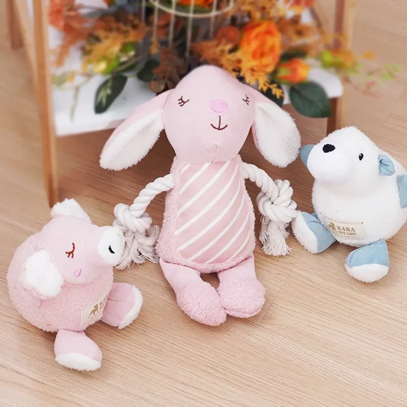 Short Plush Squeaky Dog Chew Toy