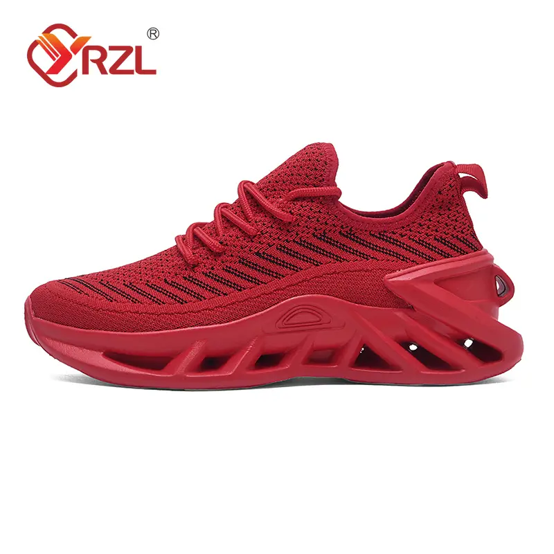 YRZL Mens Sneakers Breathable Non Slip Unisex Thick Sole Walking Shoes Comfortable Lightweight Casual Tennis Shoes for Men