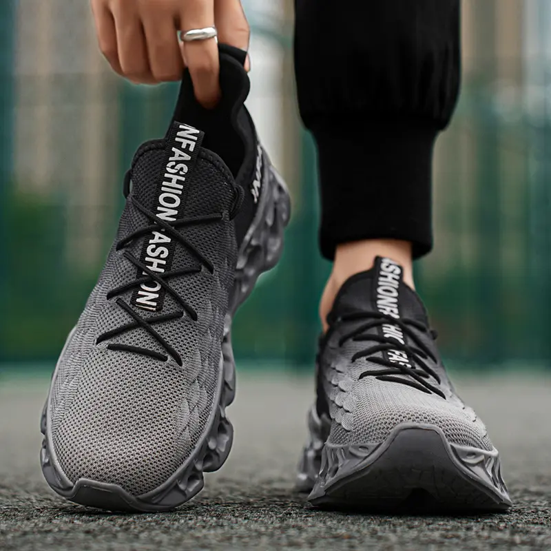 YRZL Men Casual Shoes Mesh Sneakers for Men Breathable Lightweight Slip on Walking Shoes Big Size Comfortable Outdoor Sports