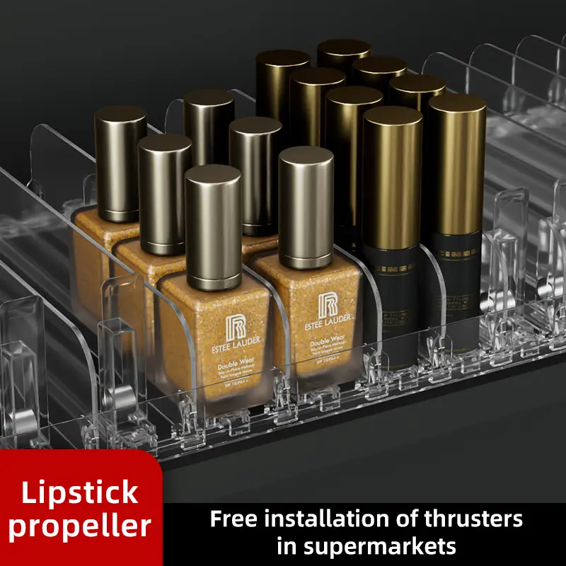Lipstick Perfume E-cigarettes Storage Rack Automatic Replenishment Device With Adjustable Width In Supermarket Beauty Shop