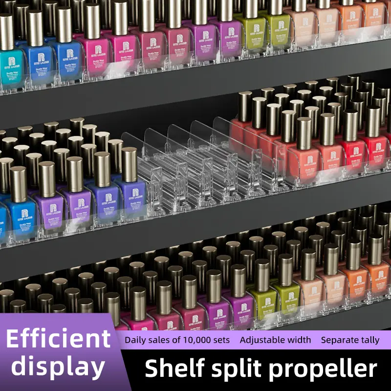 Lipstick Perfume E-cigarettes Storage Rack Automatic Replenishment Device With Adjustable Width In Supermarket Beauty Shop