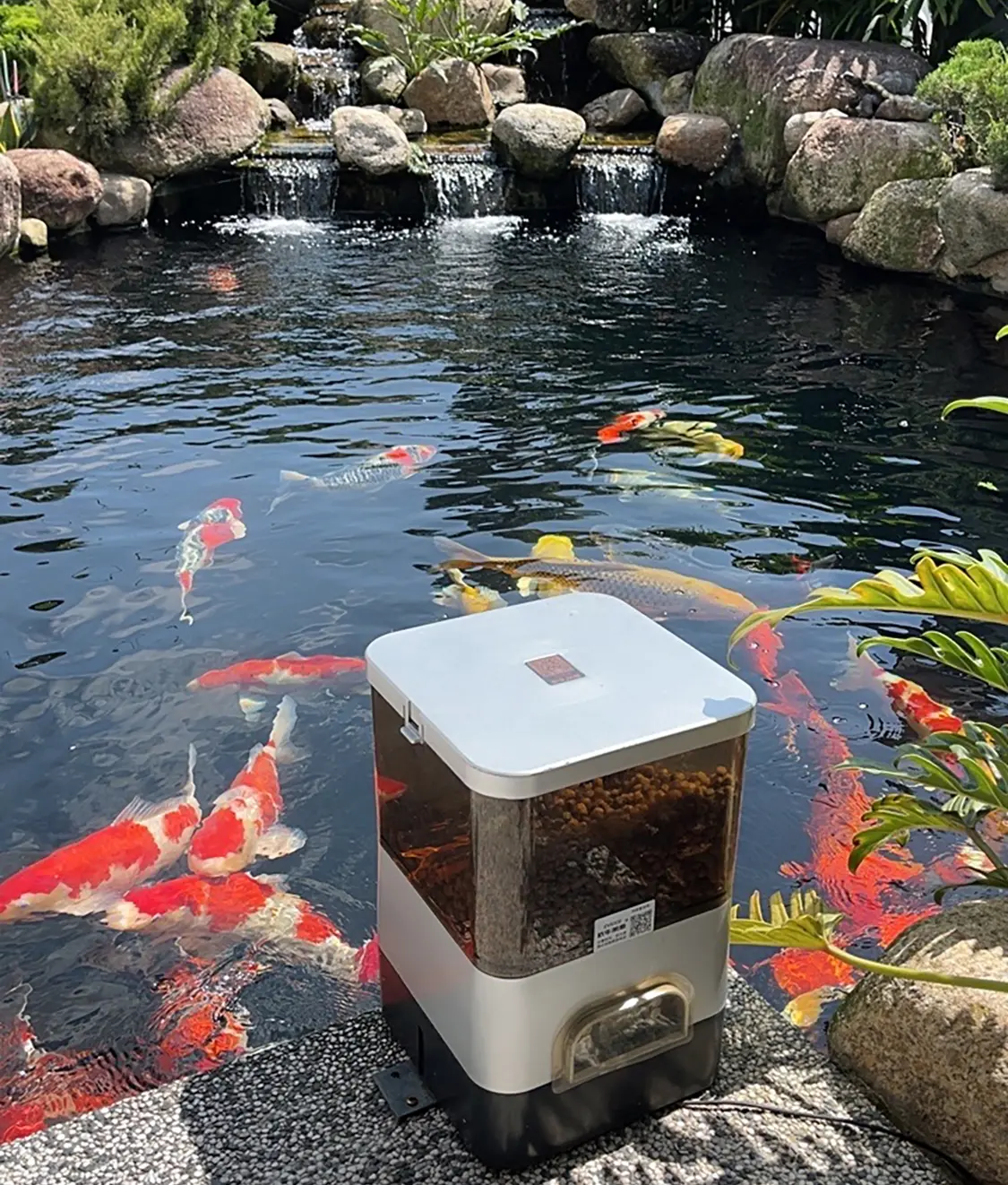 New Intelligent Control Automatic Fish Feeder Timer Automatic Fish Feeder 10L Silver WiFi