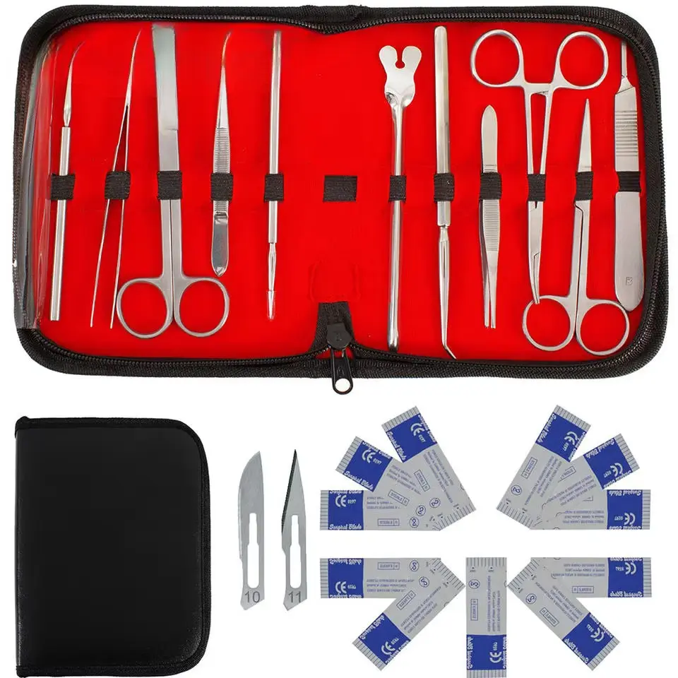 Medical Surgical Instruments Suture Tool Set Stainless Steel Sutures Medic Kit Set With 22pcs For Medical Students