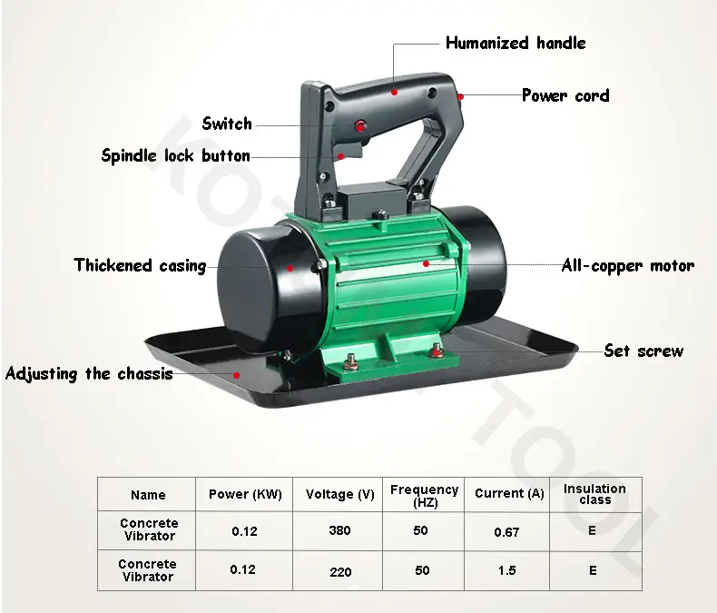 Handheld Concrete Vibrator Portable Cement Vibrating Troweling Machine Concrete Vibrator Trowel 220V/380V