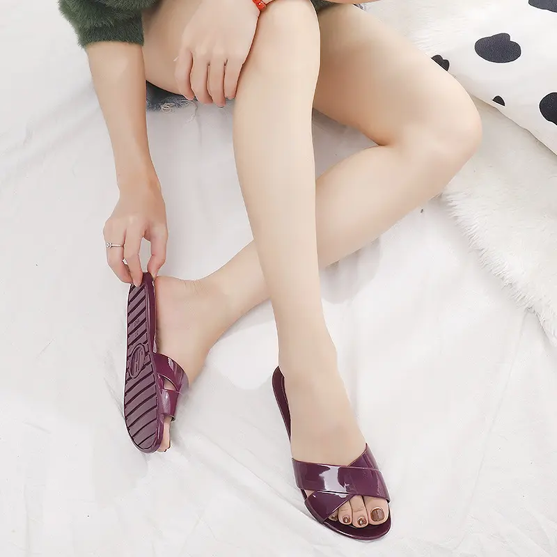 Size 36-41 Women's Sandals Slippers Summer Zapatos Mujer Flat Shoes Mules 6 Female Peep Toe Soft Bottom Non-Slip Chaussures