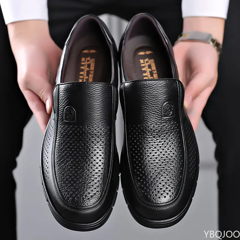 Handmade Shoes Genuine Leather Casual Shoes For Men Flat Platform Walking Shoes Outdoor Footwear Loafers Breathable Sneakers