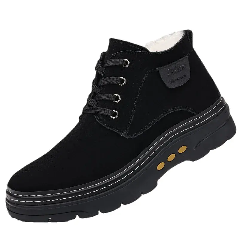 Winter Cotton Shoes Men's Snow boots Warm Ankle Boot Fashion Casual platform Plush Sneakers Non-slip Warm wool Male Footwear