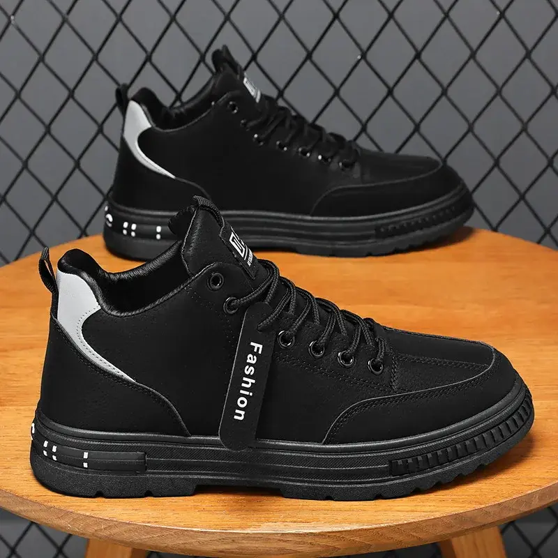 Genuine Suede Leather Men Loafers Casual Shoes Men Sneakers Lace Up Oxford  Outdoor Jogging Shoes Board Safety Shoes