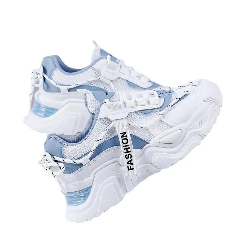Women's Mesh Sports Shoes Fashion Breathable Platform Shoes Women's Casual Lace-up Vulcanized Shoes кроссовки женские