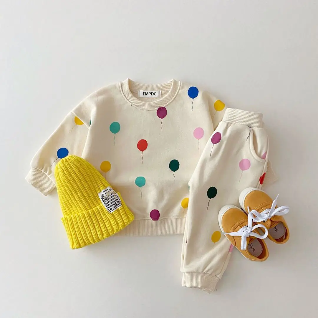 New Infant Baby Clothes Girls Dresses Spring Autumn Ruffled Dress Cute Princess Baby 0-3Y Cotton Colorful Balloon Long Sleeve