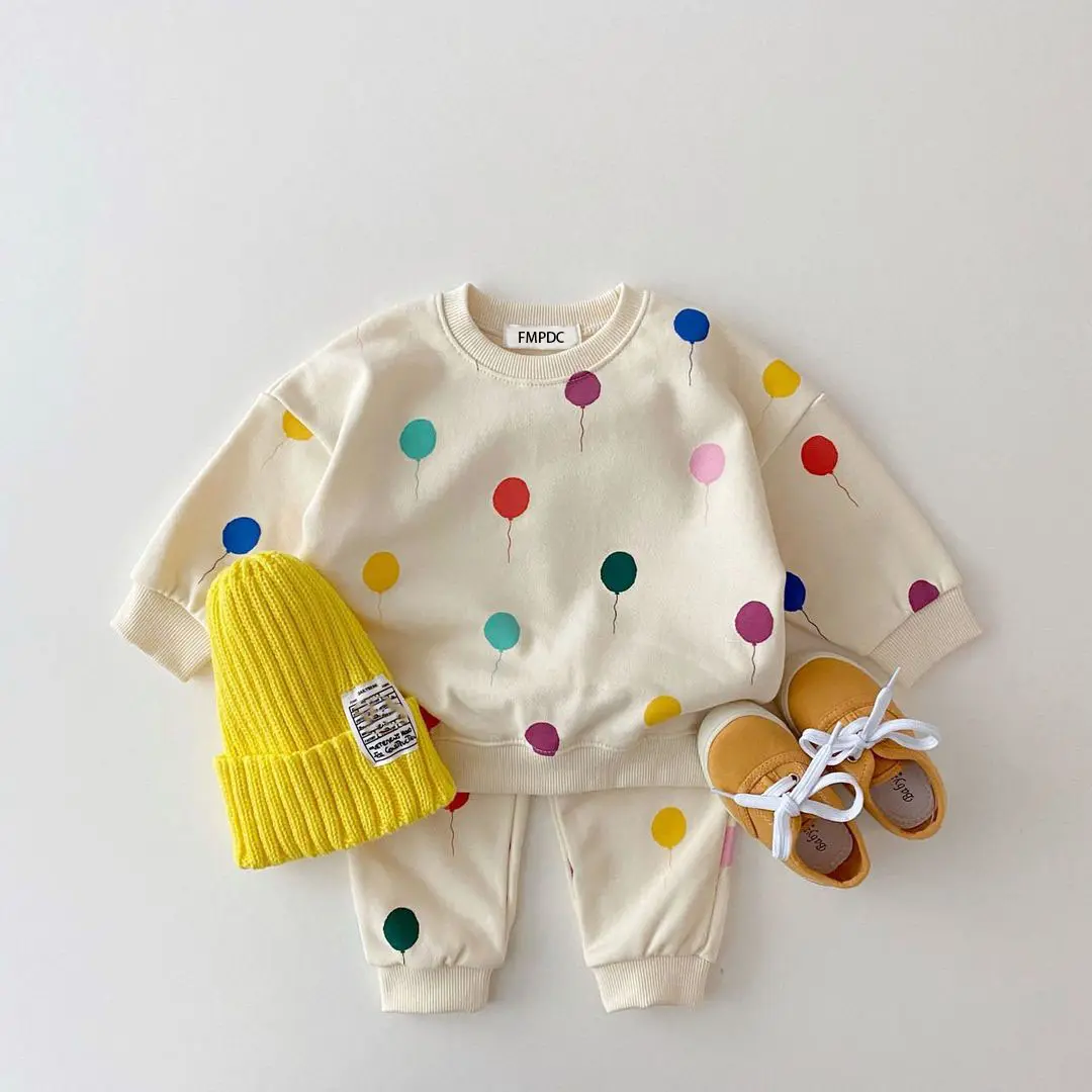 New Infant Baby Clothes Girls Dresses Spring Autumn Ruffled Dress Cute Princess Baby 0-3Y Cotton Colorful Balloon Long Sleeve