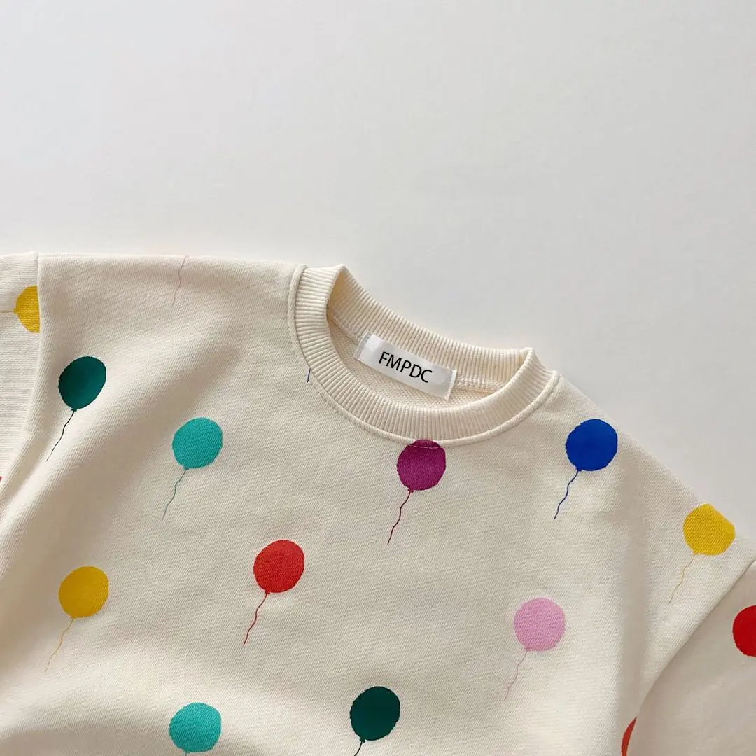 New Infant Baby Clothes Girls Dresses Spring Autumn Ruffled Dress Cute Princess Baby 0-3Y Cotton Colorful Balloon Long Sleeve