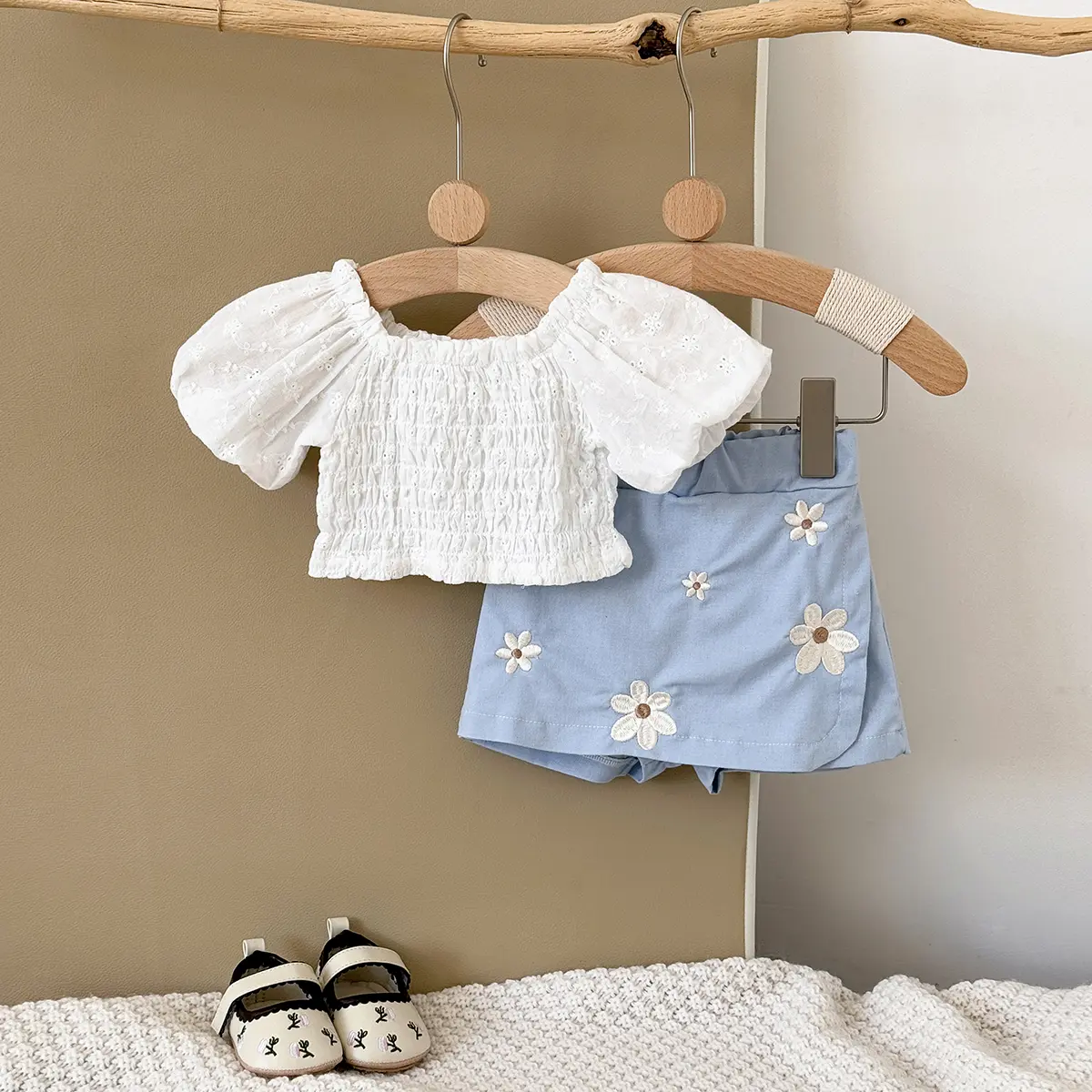 INS Summer Baby Girls Clothes Rainbow Patchwork Romper Baby Boys Bodysuit Clothes+White T-shirt Newborn 0 to 18 months 2Pcs/Set