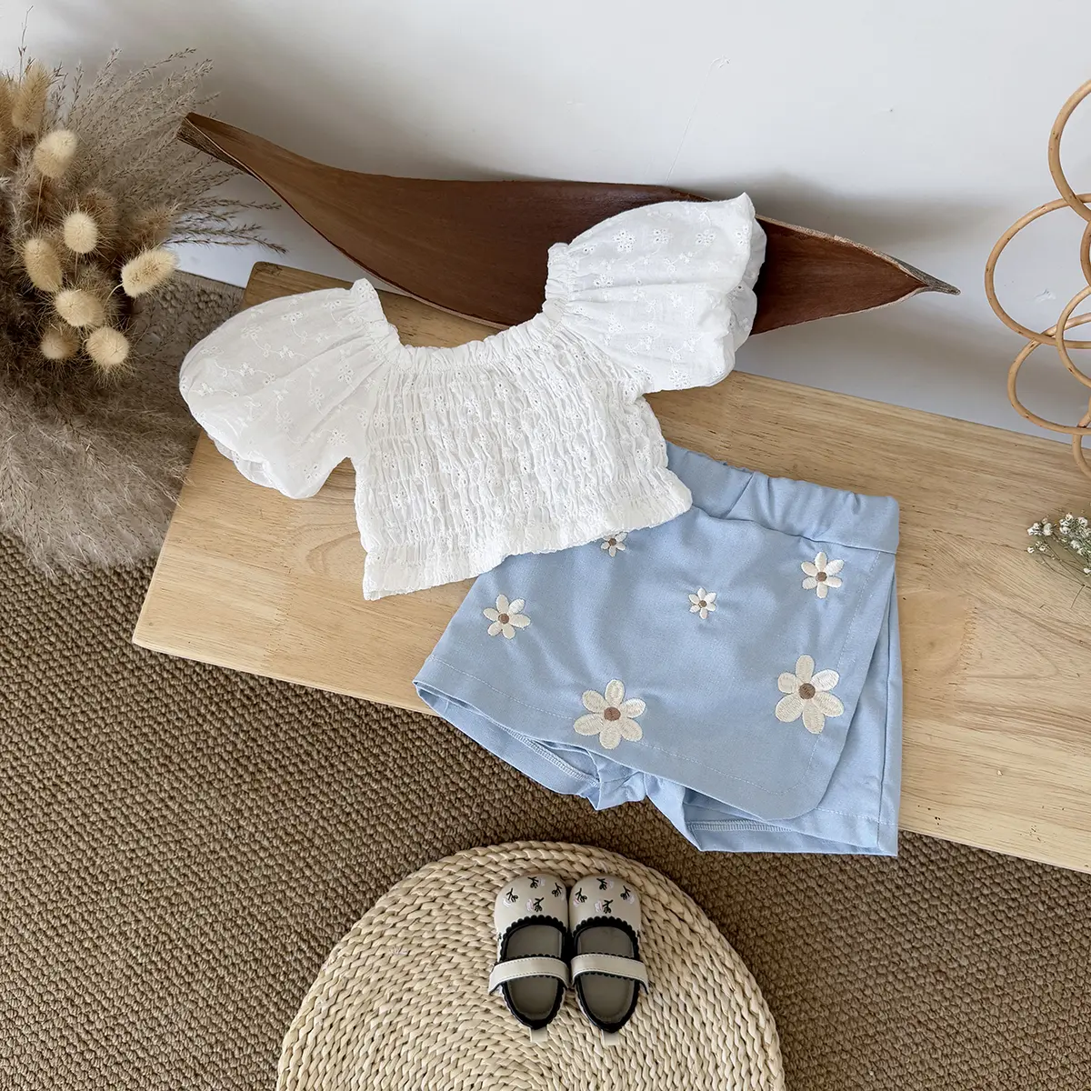INS Summer Baby Girls Clothes Rainbow Patchwork Romper Baby Boys Bodysuit Clothes+White T-shirt Newborn 0 to 18 months 2Pcs/Set