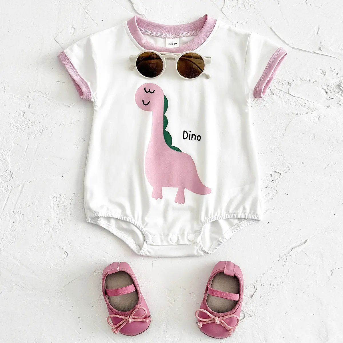 Summer New Baby Bodysuit Newborn Clothing Boys Girls Triangle Romper Cute Dinosaur Print Short Sleeve Infant 0-18M
