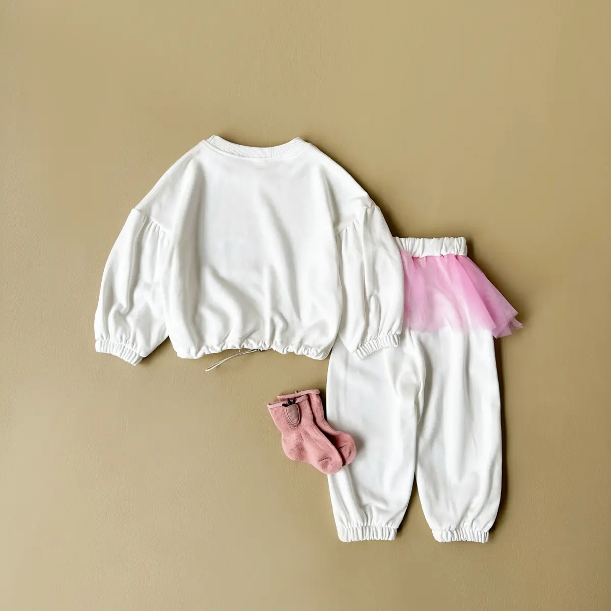Girl Baby Clothing New 2PCS Spring Autumn Cotton Top+Pants Long Sleeved Letter Bow Printed Cartoon Pullover Casual Set Outdoors