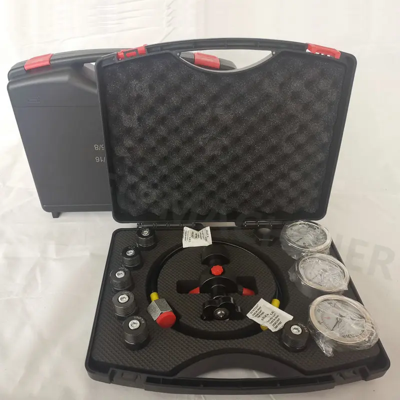 7 IN 1 Hydraulic Nitrogen Accumulator Charging System Pressure Gauge Test Kit