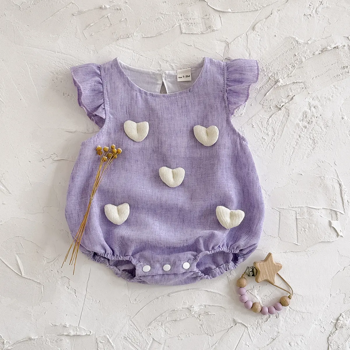 2025 New Newborn Baby Boys Girls Summer Rompers Short Sleeved Triangle Jumpsuit Cute Duck Love Doll Toddler Bodysuit 0-18 Months