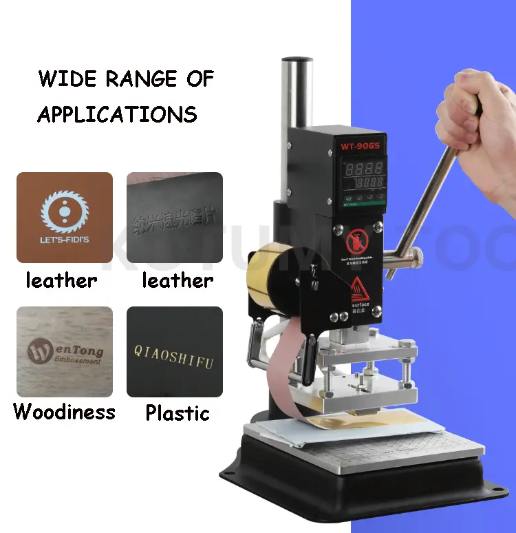 Manual Embossing Machine Hot Foil Stamping Machine PVC Leather Paper Wood Custom Logo Embossing Bronzing Machine