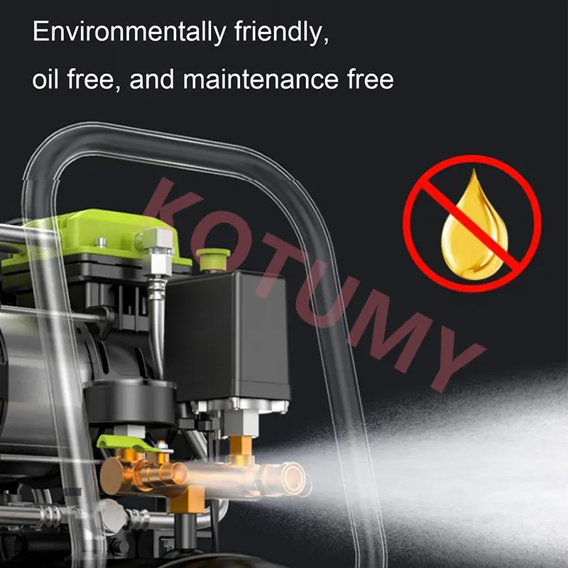 220V Portable Air Compressor Ultra Quiet Oil Free Small Air Compressor Spray Painting High-pressure Air Pump Car Air Compressor