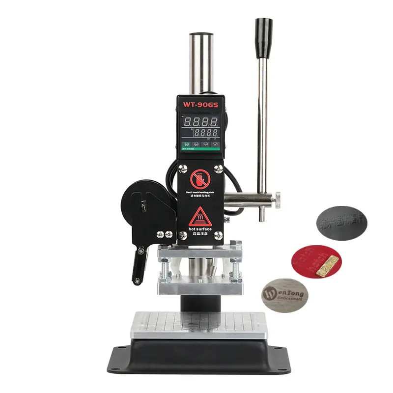 Manual Embossing Machine Hot Foil Stamping Machine PVC Leather Paper Wood Custom Logo Embossing Bronzing Machine