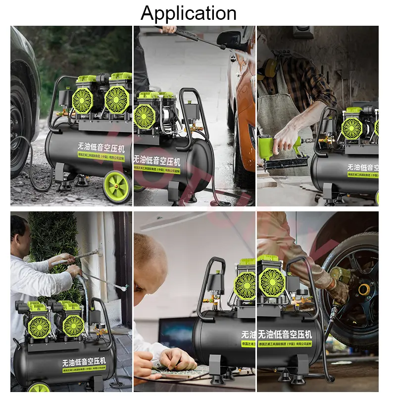 220V Portable Air Compressor Ultra Quiet Oil Free Small Air Compressor Spray Painting High-pressure Air Pump Car Air Compressor