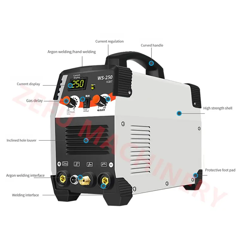 WS-250 Electric Welding Machine 220V Household Inverter Argon Arc Welding Machine Dual-Purpose Welder Power Tool