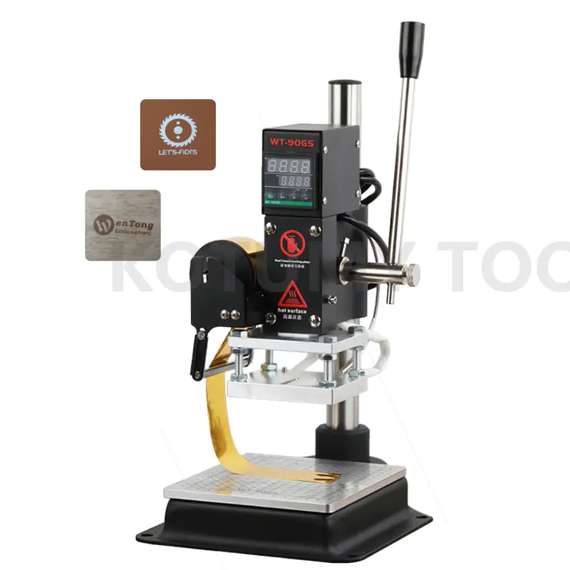 Manual Embossing Machine Hot Foil Stamping Machine PVC Leather Paper Wood Custom Logo Embossing Bronzing Machine