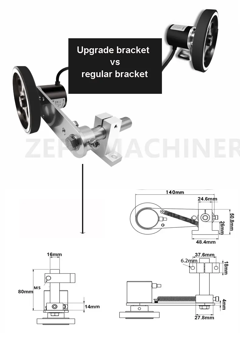 Electronic Digital Length Counter Meter Wheel Roll Length Measuring Meter Length Measurement Tool with Encoder and Alarm
