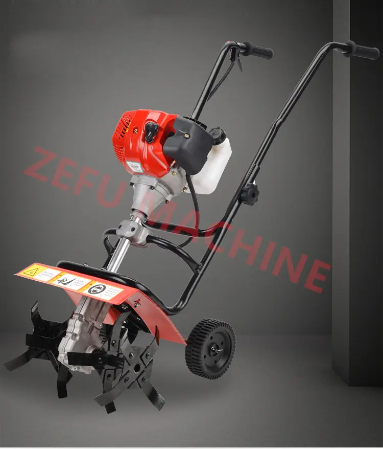 Hand Push Gasoline Garden Cultivators Gasoline Mini Tiller Rotary Hoe Mini Cultivator For Soft Soil
