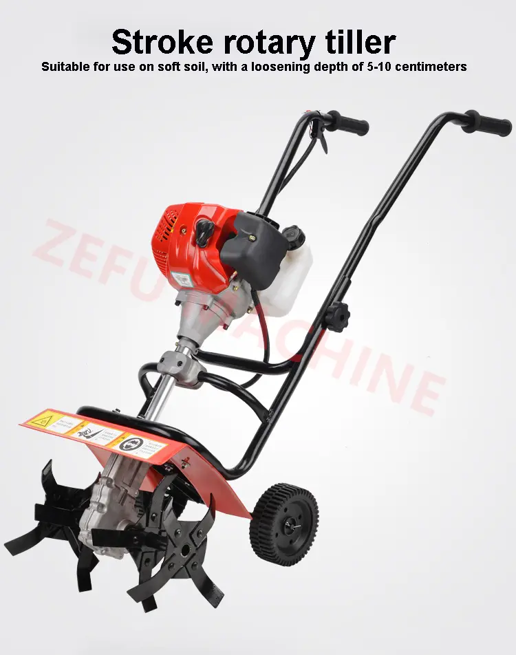 Hand Push Gasoline Garden Cultivators Gasoline Mini Tiller Rotary Hoe Mini Cultivator For Soft Soil