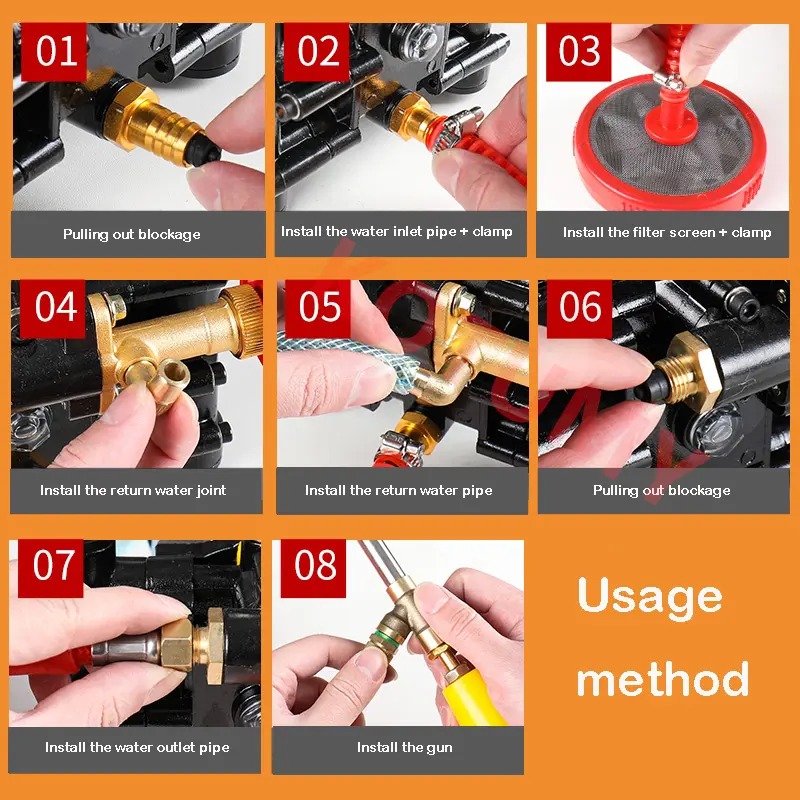 12V/24V/60V/72V/220V High Pressure Agricultural Electric Double-Cylinder Plunger Pump Sprayer Piston Irrigation Sprayer